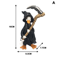 Halloween Duck Resin Figurine Set - Mummy, Pumpkin Reaper, Witch, Ghost