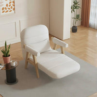 Folding Sofa Bed Multi-Functional Wooden Frame Convertible Sofa Space-Saving Design Foldable Sleeper Chair for Students, Guest Room, Home Office