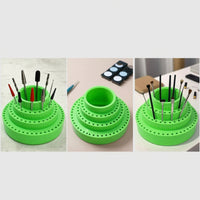 Tiered Cylindrical Organizer with Holes Portable Perforated Storage Container Lightweight Stepped Drill Bit Stand Professional for Workbench