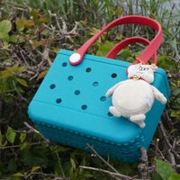 2026 Beach Bag with DIY Handles, EVA, Waterproof, Color-Blocked