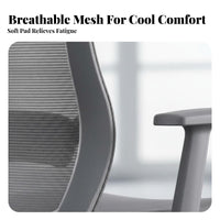 Ergonomic Mesh Swivel Chair Reclining Backrest for Study Room, Students, Gamers