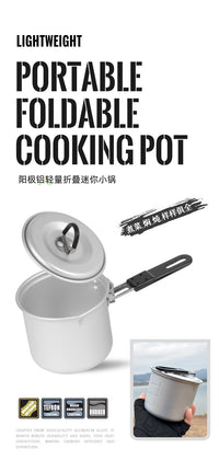CLS小奶锅户外山地野营便携烧烤煮水泡茶咖啡单人锅自驾折叠锅具