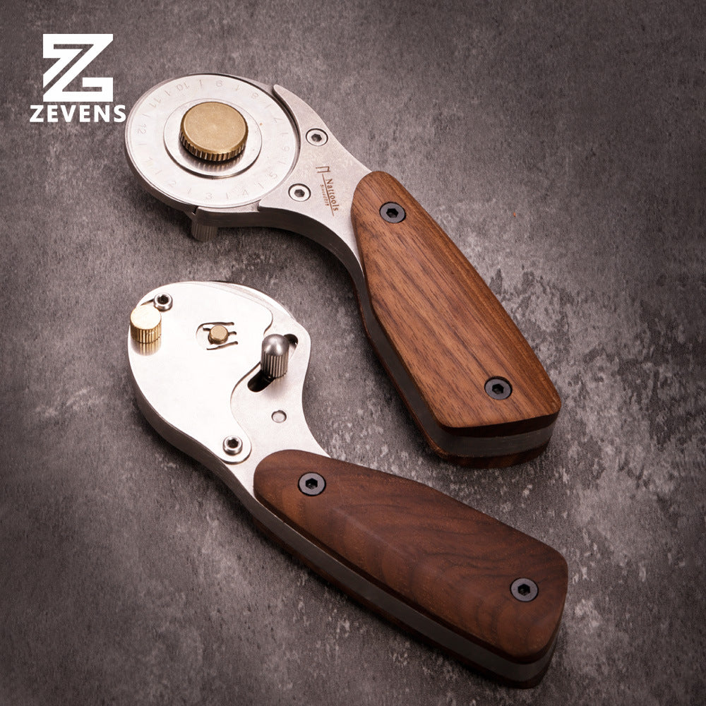 NATTOOLS Leather Craft Rolling Knife with Blade for Straight Cutting