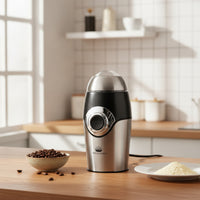 Stainless Steel Electric Grinder Upright Multifunction Grinder Multi-Function Multifunctional Grinding Machine Space-Saving for Cooks, Home Brewers, Kitchen, Countertop