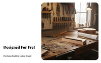 Precise Grinding Guitar Fret Beveling File Long-Lasting Wood Handle Fret Beveling File Comfortable Grip for DIY Hobbyists, Repair Shop