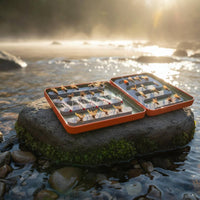 Feline Pattern Fly Box Sturdy Fly Fishing Box Easy Grip for Fishermen