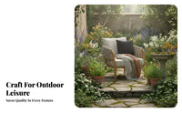 Sturdy Wood Frame 4-Piece Sofa and Chair Set Nordic Design Outdoor Furnishing Weather-Resistant Conversation Group long-lasting Construction for Entertainers, Hospitality Businesses, Garden, Terrace, Courtyard, rearyard