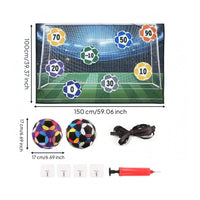 Sticky Soccer Target Mat Numbered Areas Soccer Scoring Mat Corner Loops Practice Board for Children