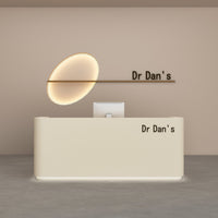 Modern Reception Desk Large Storage Space Small Ier Counter Wear-Resistant Modern Front Desk for Business Owners, Office Managers, Lobby