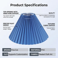 Light Shade Lampshade for Table Lamps with Foldable Pleated Design, Textile for Living Room and Bedroom