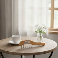 Wooden Massage Comb with Metal Pins Wood Acupressure Comb with Stainless Steel Pins Compact