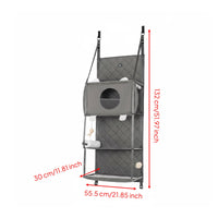 Over the Door Cat Climber Quilted Textile-Door Hanging Cat Climber Pet Activity Center for Cats