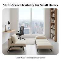 transformable Loveseat Bed Multi-Functional Armless Futon Bed Space-Saving Modern clean look for Young Adults, Office Workers