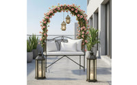 Trellis Bench Arched Frame Two-Seat Garden Chair Curved Backrest