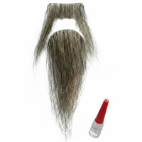 Traditional Appearance Long pale Stage Beard and Eyebrows Performance Quality Character Disguise Kit stick-on Theatrical prop genuineistic Look for lyric theater actors, Halloween aficionados, Cosplayers, Cosplay events, medieval Fairs
