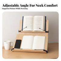 Two-Tier Reading Easel Foldable Adjustable Book Easel Stable Base for Desk, Home