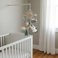 Textile Crib Mobile Boho Design Nordic Crib Ornament Child-Centered Inspired