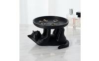 Creative Design Cat Figurine Tray Modern Design Resin Cat Sculpture Tray Multi-Functional for Desktop, Entryway, Bedroom
