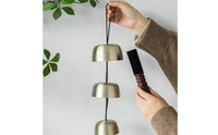 Percussion Chime with Mallet Graduated Hanging Chime Brass Colored Hanging Bells for Meditation