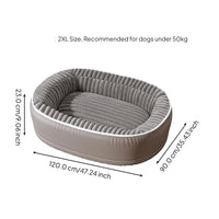 Plush dog bed with removable cover
