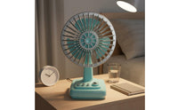 Desk Fan with Metal Grille Space-Saving Retro Desktop Fan Classic for Office