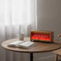 Tabletop Fireplace Dispenser Decorative Fireplace Flame Dispenser Tabletop Humidifier Compact Appliance High-Frequency Vibration