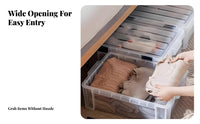 Under-Bed Storage Box Dustproof Closet Organizer Easy to Clean for Families