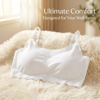 Sports Bras Women Non Wired Bralette with Padded Cups for Sleep and Seamless Vest for Everyday Wear, Comfortable Supportive Fit