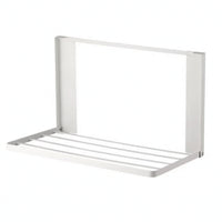 Folding Shelf with Slatted Platform Metal Folding Shelf Compact for Small Areas