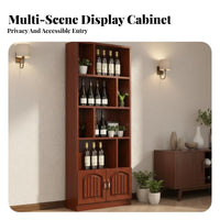 Floor Spirits Cabinet Large Capacity Freestanding Beverage Cabinet Stable Structure Spirits Display Shelf for Shop Owners, Restaurant, Living Room