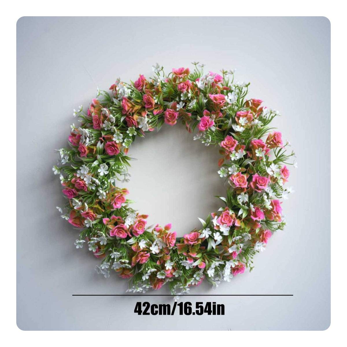 Cherry Blossom Wreath Long-Lasting Artificial Flower Wreath Great Gift