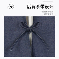 Denim Apron Cover Long Sleeve Anti-oil Protective Workwear for Factory Men and Women