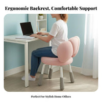Armless Caster Chair 360-Degree rotate Vanity Seat high-density foam Foam pad