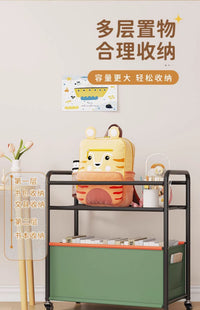 Mobile Book Shelf Cart with Wheels for Desk Side Storage