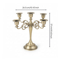 5-Arm Candelabra European-Style Candelabrum Ornate for Dining Table, Hotel