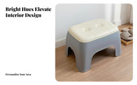 Stackable Padded Shoe-Changing Bench Multi-Functional Low Stool Easy to Clean Household Furniture High Load Capacity for Adults, Children, Elderly, Entryway, Living Room, Bedroom, Bathroom