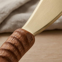 Brass Wave Textured Grip Personal Care Item Polished Metal
