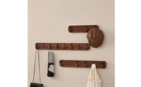 Folding Wall Coat Rack Foldable Hardware Natural for Foyer