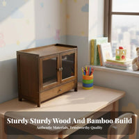 Desktop desktop shelf with Cabinet Space-Saving Desk Top Shelving Unit for Hobbyists