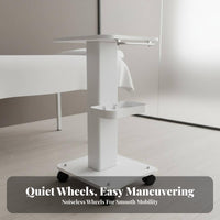 Cosmetic Instrument Cart Stable and Long-Lasting Cosmetic Machine Stand Mobile Machine Base Sturdy-Duty Rolling Spa Equipment
