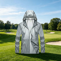 Golf Rain Jacket Water Hooded Rain Jacket Breathable for Rainy Weather