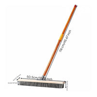 Stainless Steel Floor Brush Rectangular Cleaning Tool Hard for Outdoor
