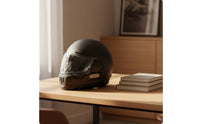 Matte Black Full-Headgear | Low-Profile, Carbon Fiber Helmet, for Street Riding