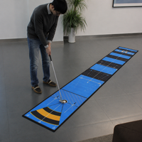 Putter Mat, Golf Practice Equipment, 50×300cm, Rectangular, Indoor Practice, Distance Sense Master