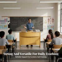 Multipurpose Use Wooden Classroom Podium Simple Classic Design School Presentation Lectern 2-Tier Storage teacher's Lecture Stand Large Desktop for Educators, Presenters, Training Center, Auditorium, Reception Area, Wedding Ceremony