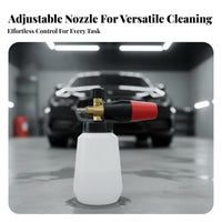 Foam Lance Heavy Duty Brass Central Vehicle Wash Foam Sprayer Graduated Bottle Adjustable Soap Dispenser for Professional Cleaners, Auto Detailing