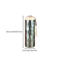 Coffee Cup Spill-Resistant Lid Portable Water Bottle Stylish Wavy Texture Insulated Tumbler for Travel, Office, Outdoor