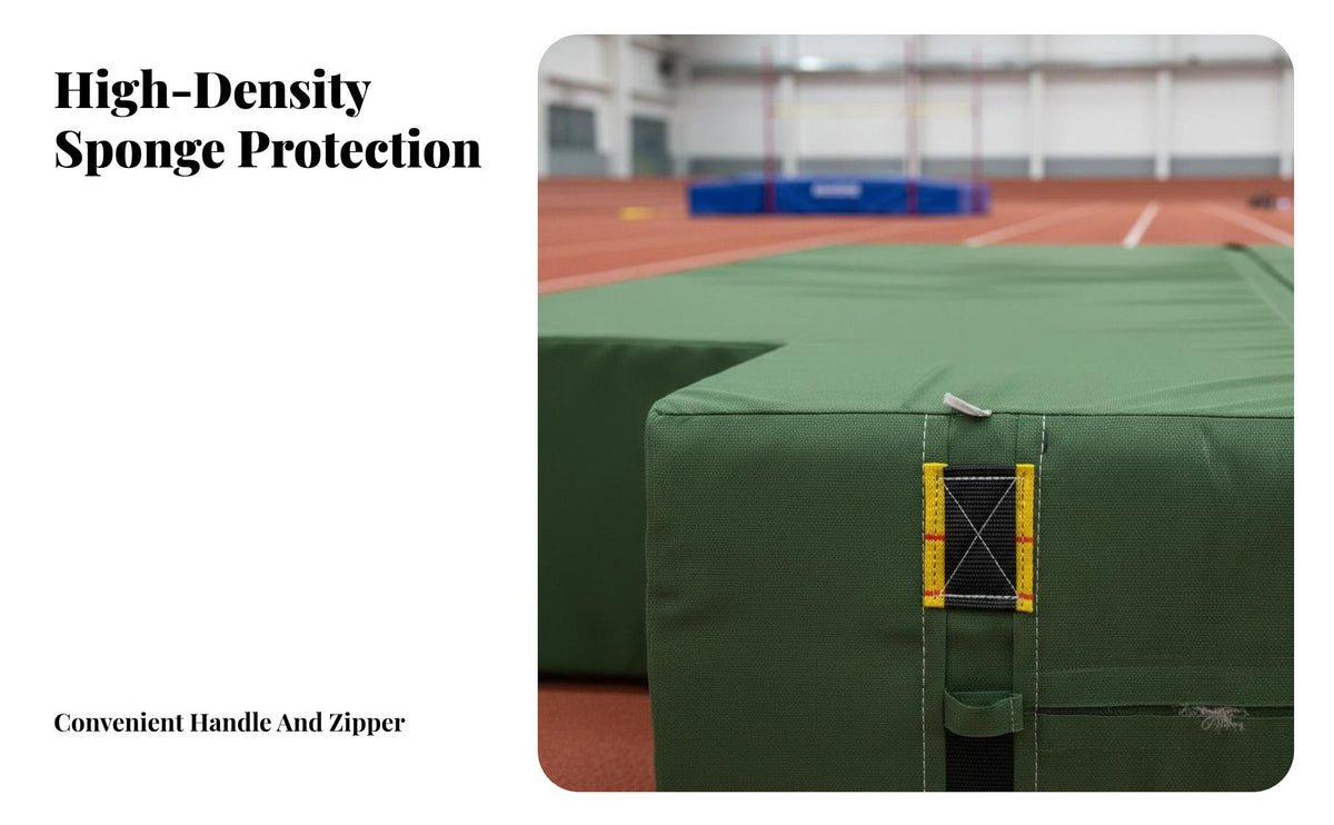 High Jump Landing Mat Impact Absorbing Fighting Arts Tumbling Mat Wear-Resistant Cover Thick Crash Pad for Gymnasts, Kids, School, Training Center