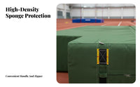 High Jump Landing Mat Impact Absorbing Fighting Arts Tumbling Mat Wear-Resistant Cover Thick Crash Pad for Gymnasts, Kids, School, Training Center