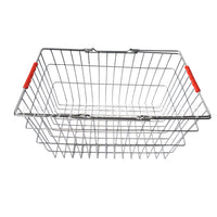 Supermarket Shopping Basket Metal Hand Basket Steel Wire Basket Electroplated Color Stainless Steel Basket